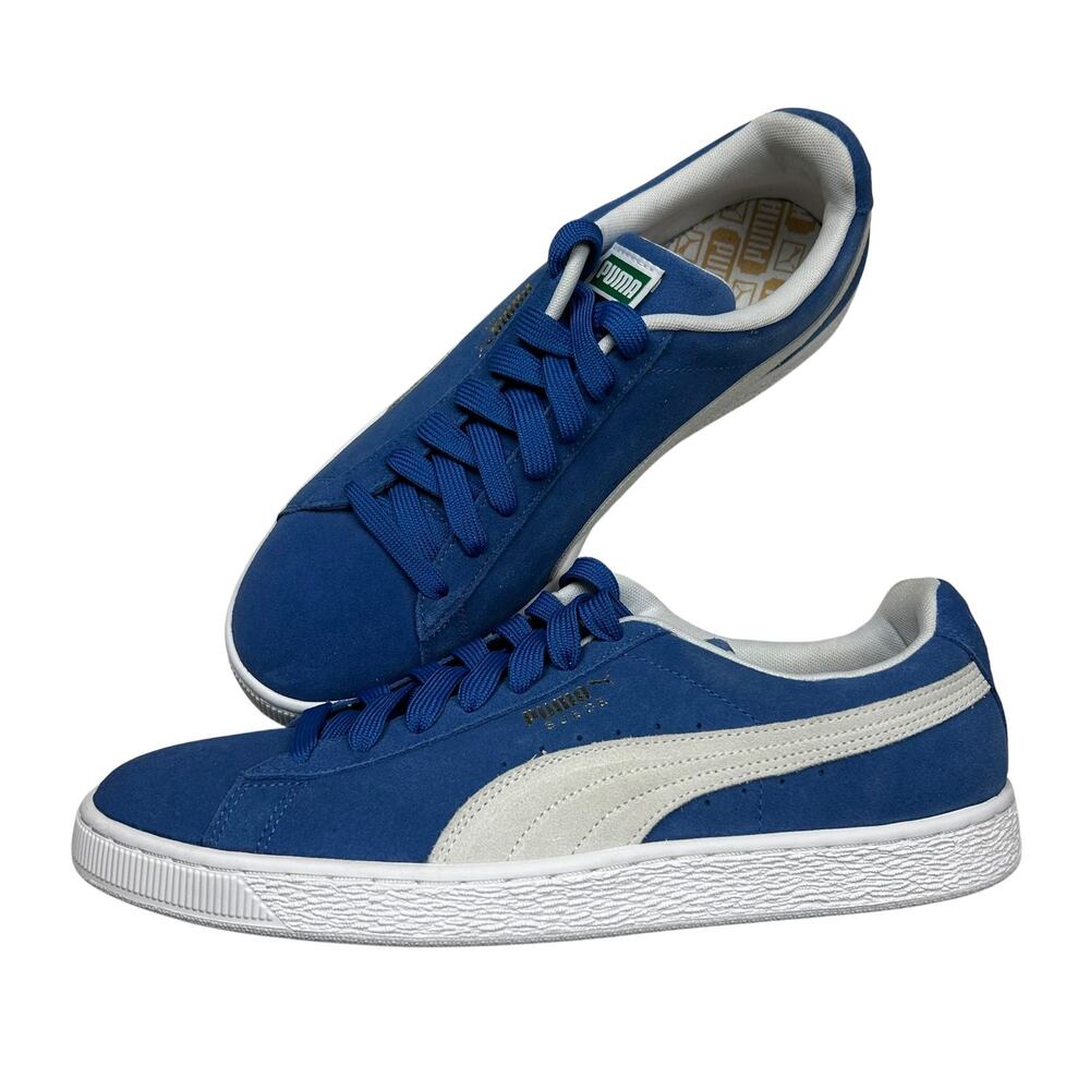 Puma Suede Classic Mens Shoes Size 13 Blue White Sneakers 352634-64 Low Top